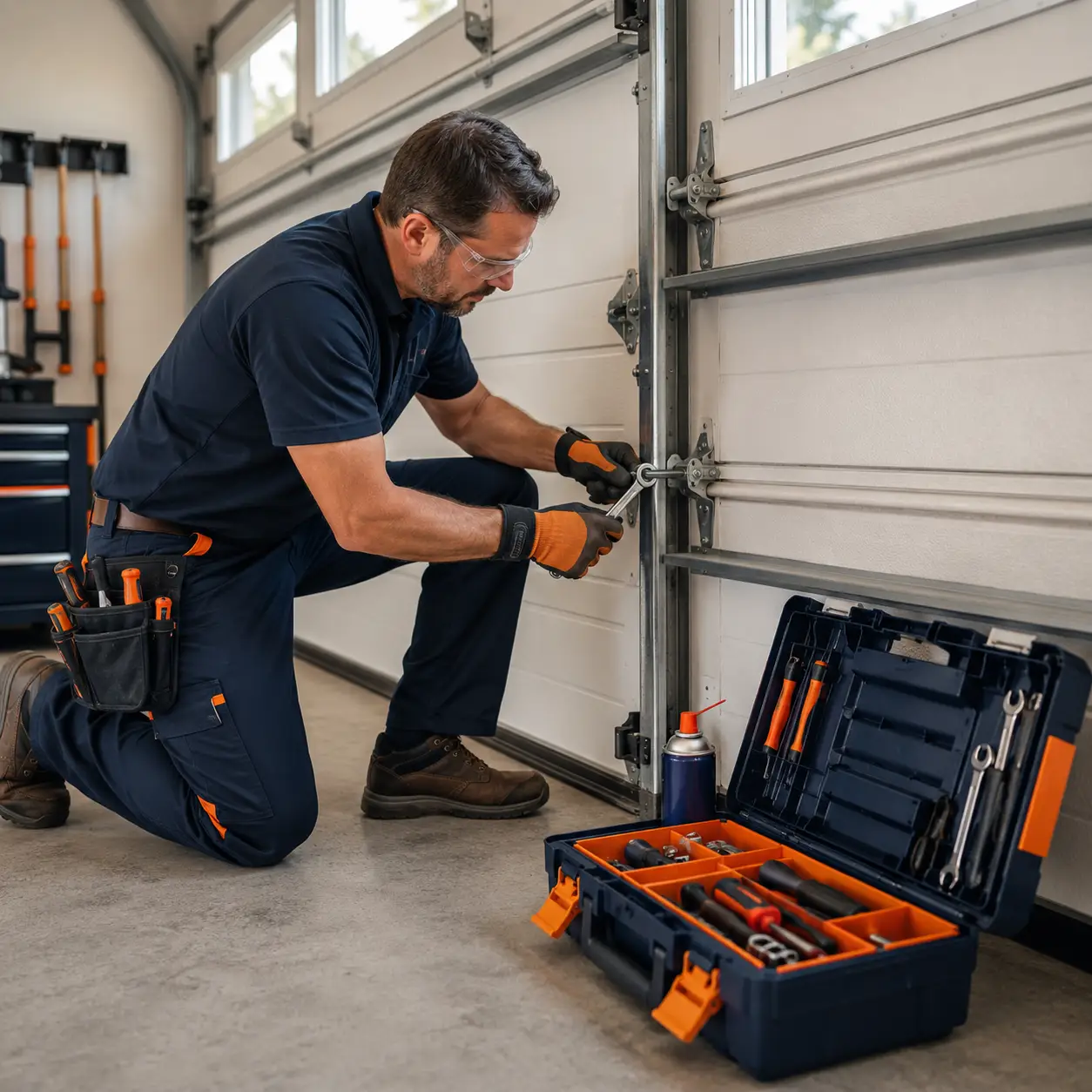 Professional garage door maintenance service