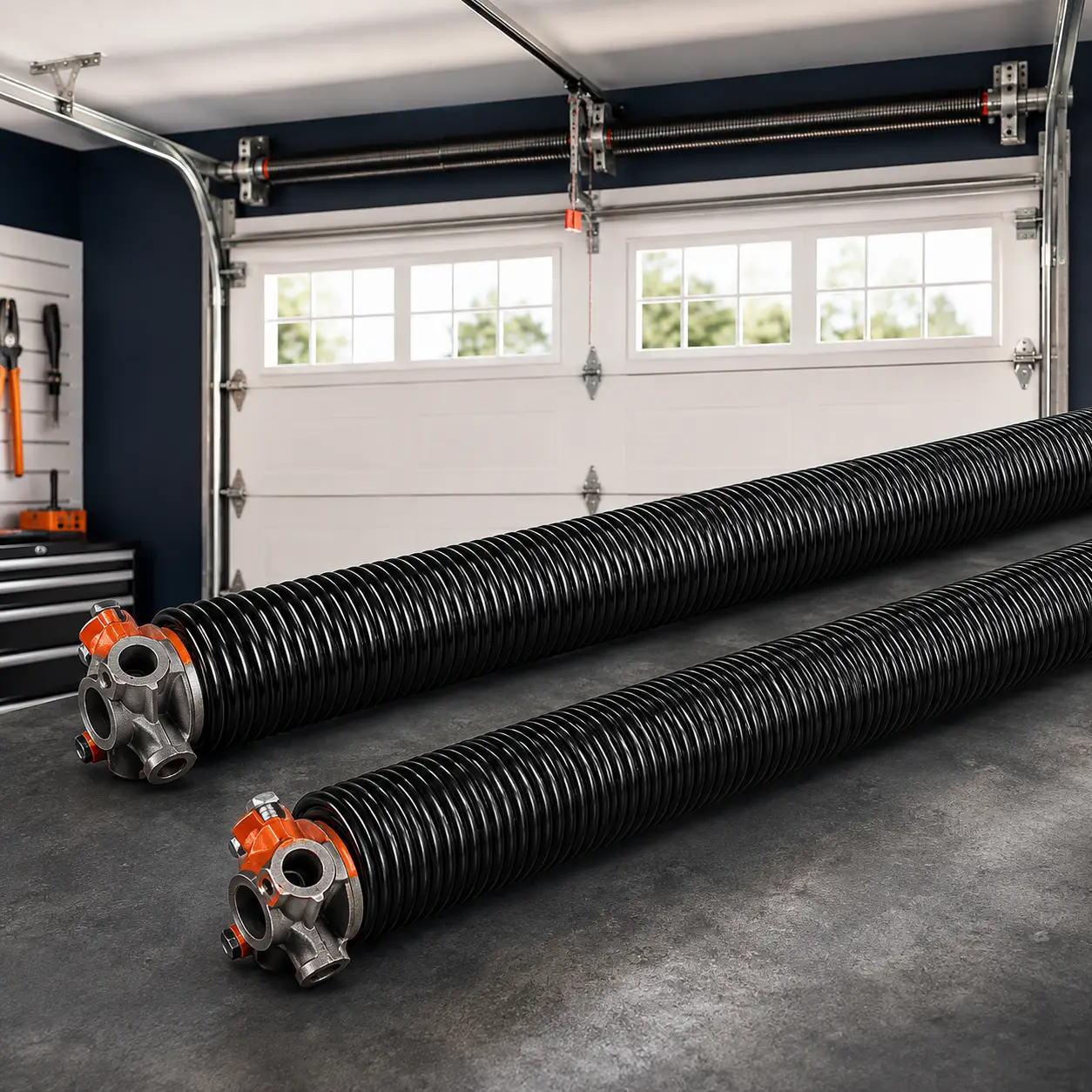 Professional high-cycle dual garage door spring replacement in Lawrence