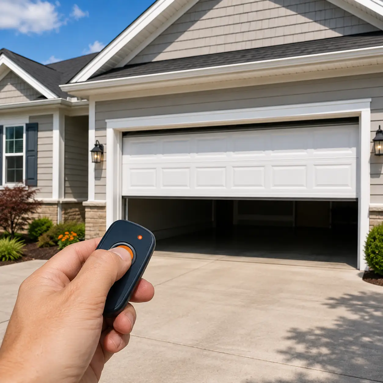 Residential garage door opener and hardware installation service in Lawrence