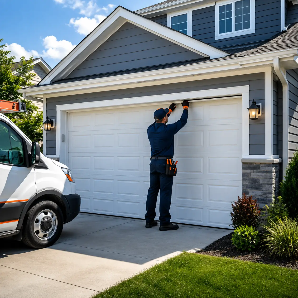 Residential garage door service