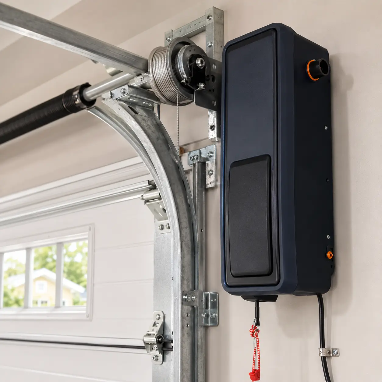 Professional smart wall-mount garage door opener installation in Lawrence